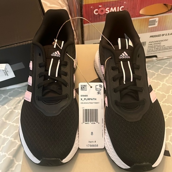 Adidas X Plrpath NWT Core Black Clear Pink White Women Running size 8 - Picture 1 of 9